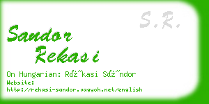 sandor rekasi business card